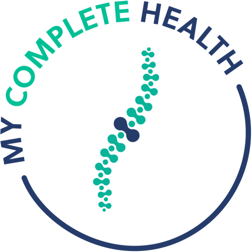 My Complete Health logo in teal and navy